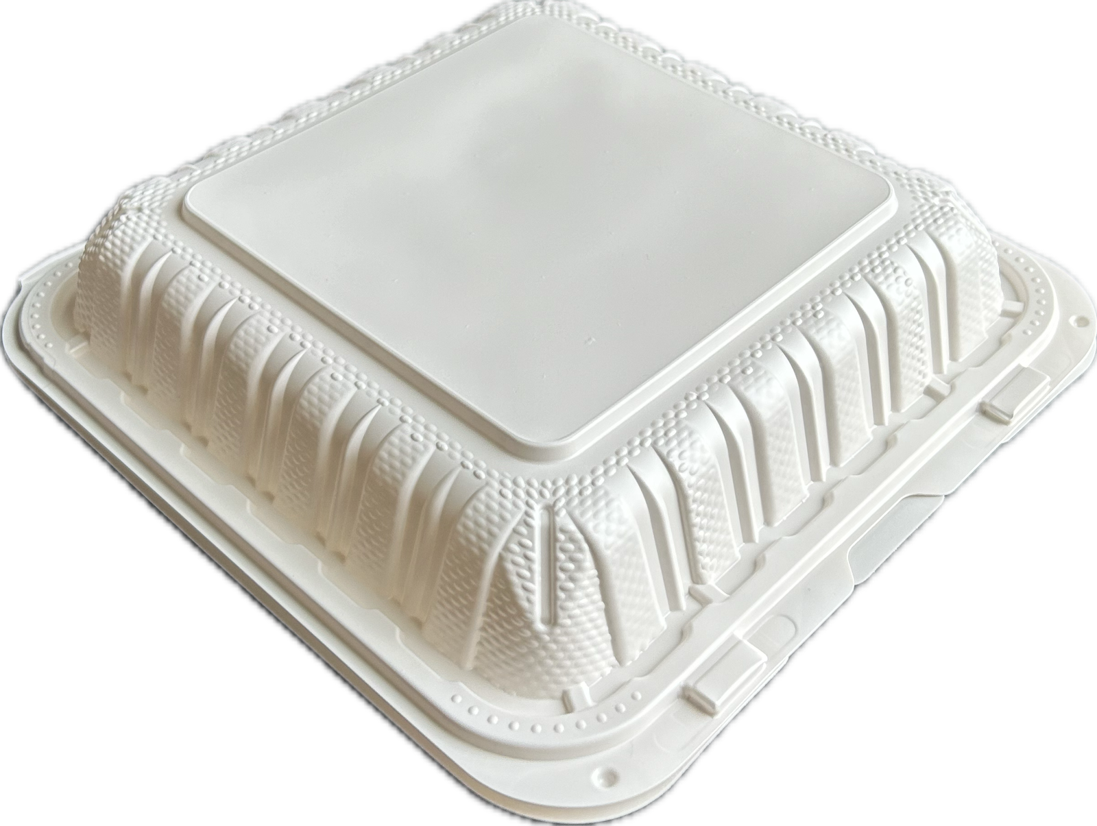 9x9 MFPP Hinged Togo Box - White