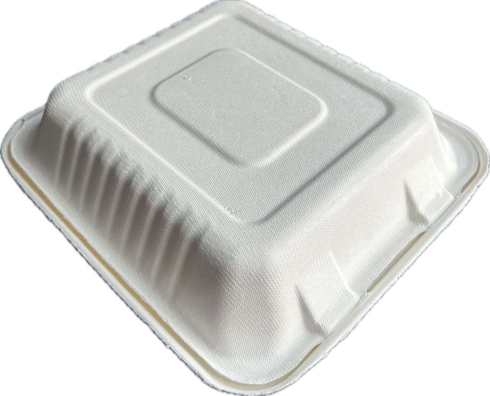 8x8 Compostable Fiber Hinged Togo Box