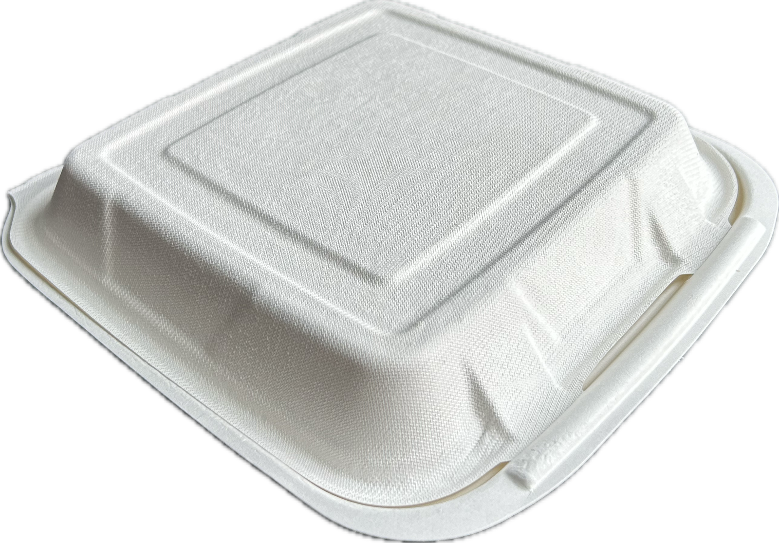 9x9 Compostable Fiber Hinged Togo Box