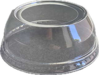 12-24 oz. PET Dome Wide Hole Lid 98mm - Clear