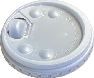 12-24 oz. PET Flat Straw-less Lid 90mm - Clear