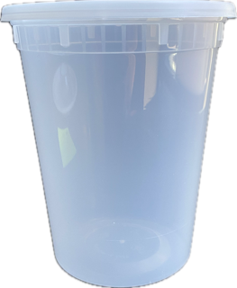 32 oz. PP H/D Injection Molded Hot Soup Cup Combo - Clear