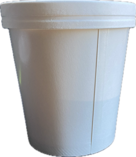 16 oz. Paper Food Container with Paper Lid Combo - White