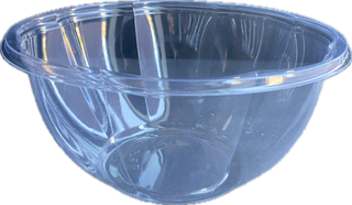 32 oz. Compostable PLA Round Bowl - Clear