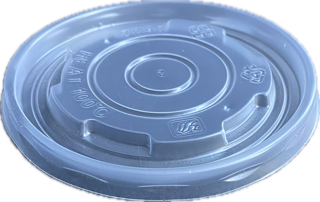 8 oz. PP Compostable Paper Food Container Lid - Clear