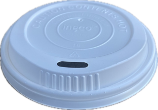 12-24 oz. PLA Compostable Sipper Lid - White