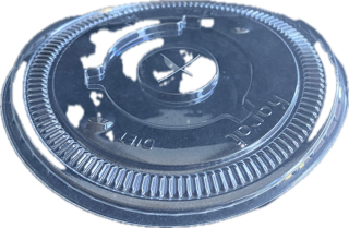32 oz. PET Flat Slotted Lid 104.5mm - Clear