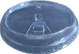 12-24 oz. PET Straw-less Enclosure Lid 98mm - Clear