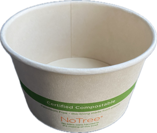 8 oz. Compostable Paper Food Container - No Tree
