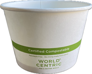 16 oz. Compostable Paper Food Container - No Tree