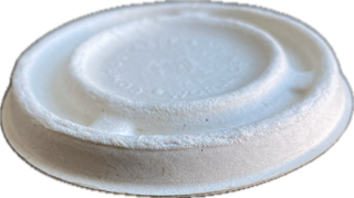 Medium Compostable Fiber Souffle Lid (2oz) - Kraft