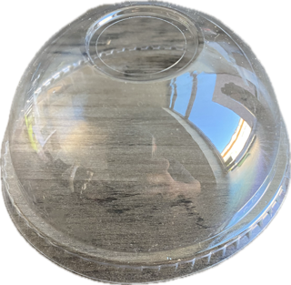 12-24 oz. PET Dome Standard Hole Lid 98mm - Clear
